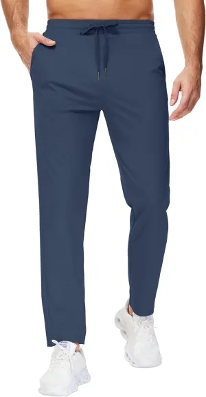 29"/34"/36" Inseam Men's Sweatpants with Zipper Pockets Men Joggers Running Workout Athletic Gym Track Tall Pants