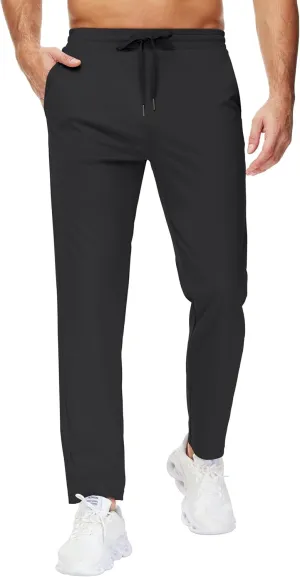 29"/34"/36" Inseam Men's Sweatpants with Zipper Pockets Men Joggers Running Workout Athletic Gym Track Tall Pants
