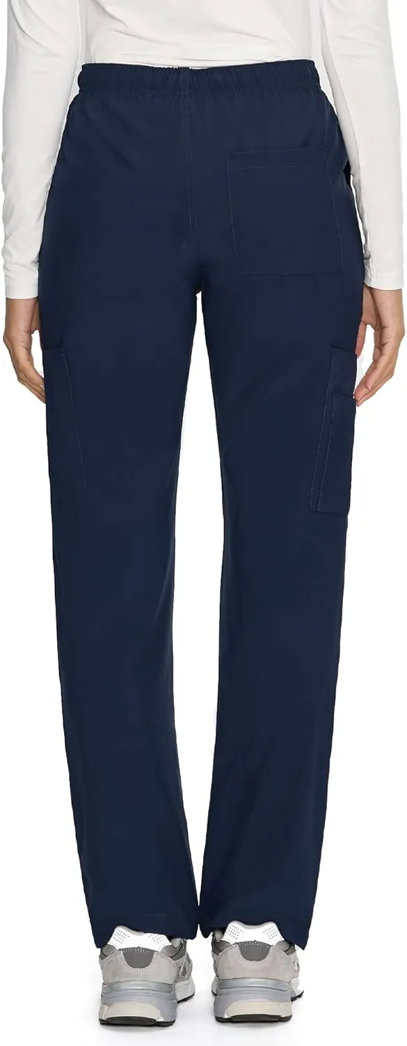 COZYFIT Straight Leg Scrub Pants for Women, Drawstring Soft Stretch, Anti-Wrinkle Women's Scrub Pants with 6 Pockets