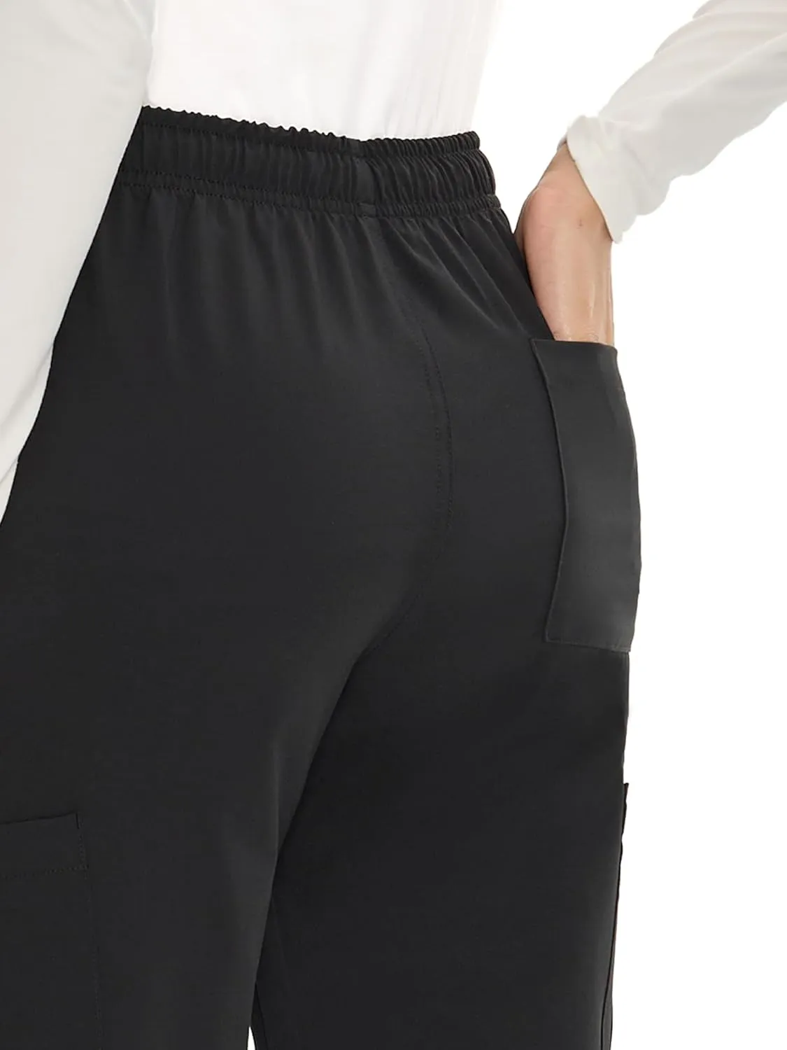 COZYFIT Straight Leg Scrub Pants for Women, Drawstring Soft Stretch, Anti-Wrinkle Women's Scrub Pants with 6 Pockets