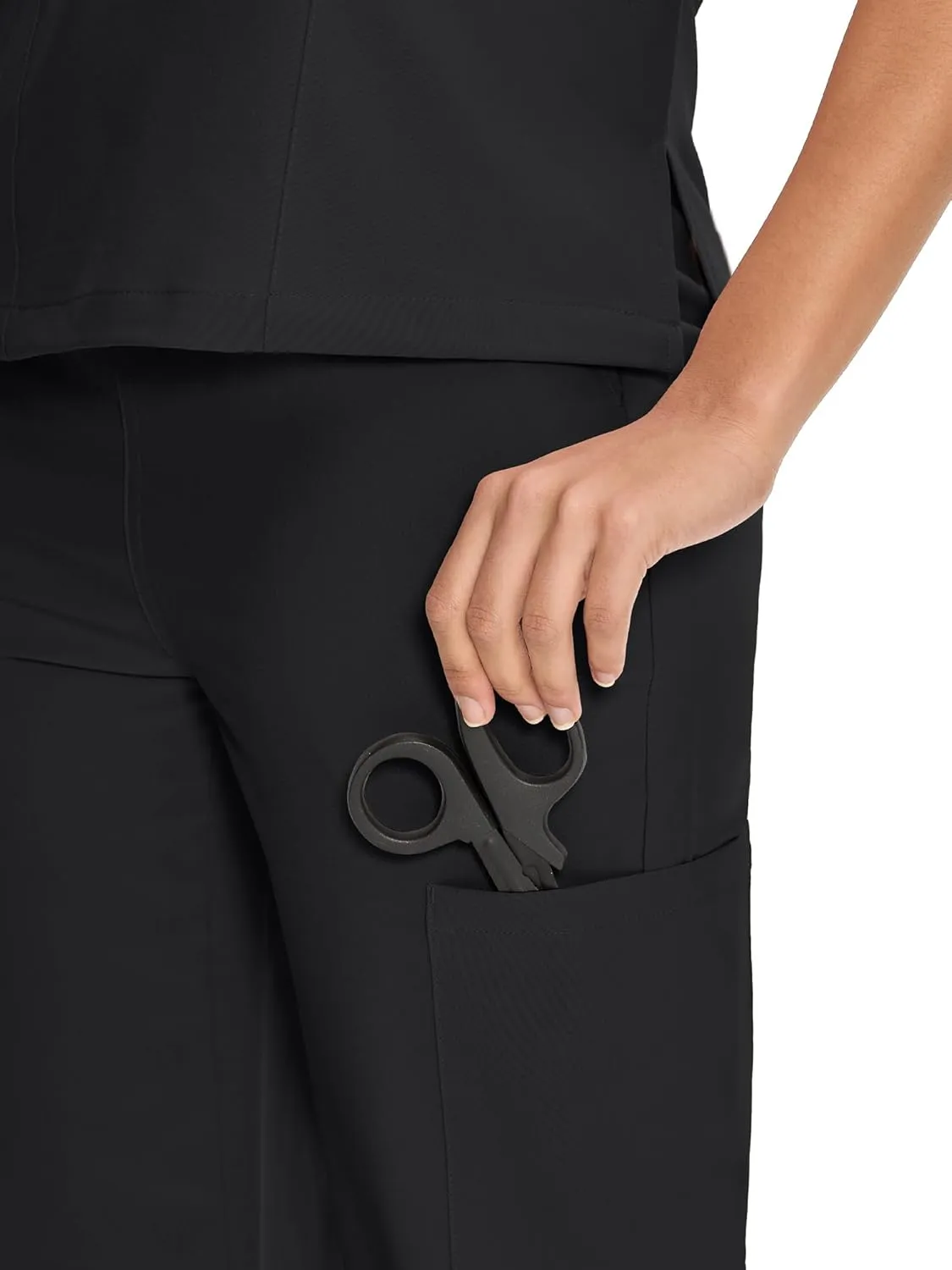 COZYFIT Straight Leg Scrub Pants for Women, Drawstring Soft Stretch, Anti-Wrinkle Women's Scrub Pants with 6 Pockets