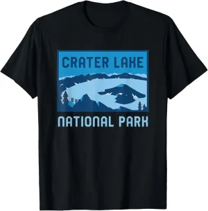 Crater Lake National Park Oregon Minimalist Retro Graphic T-Shirt