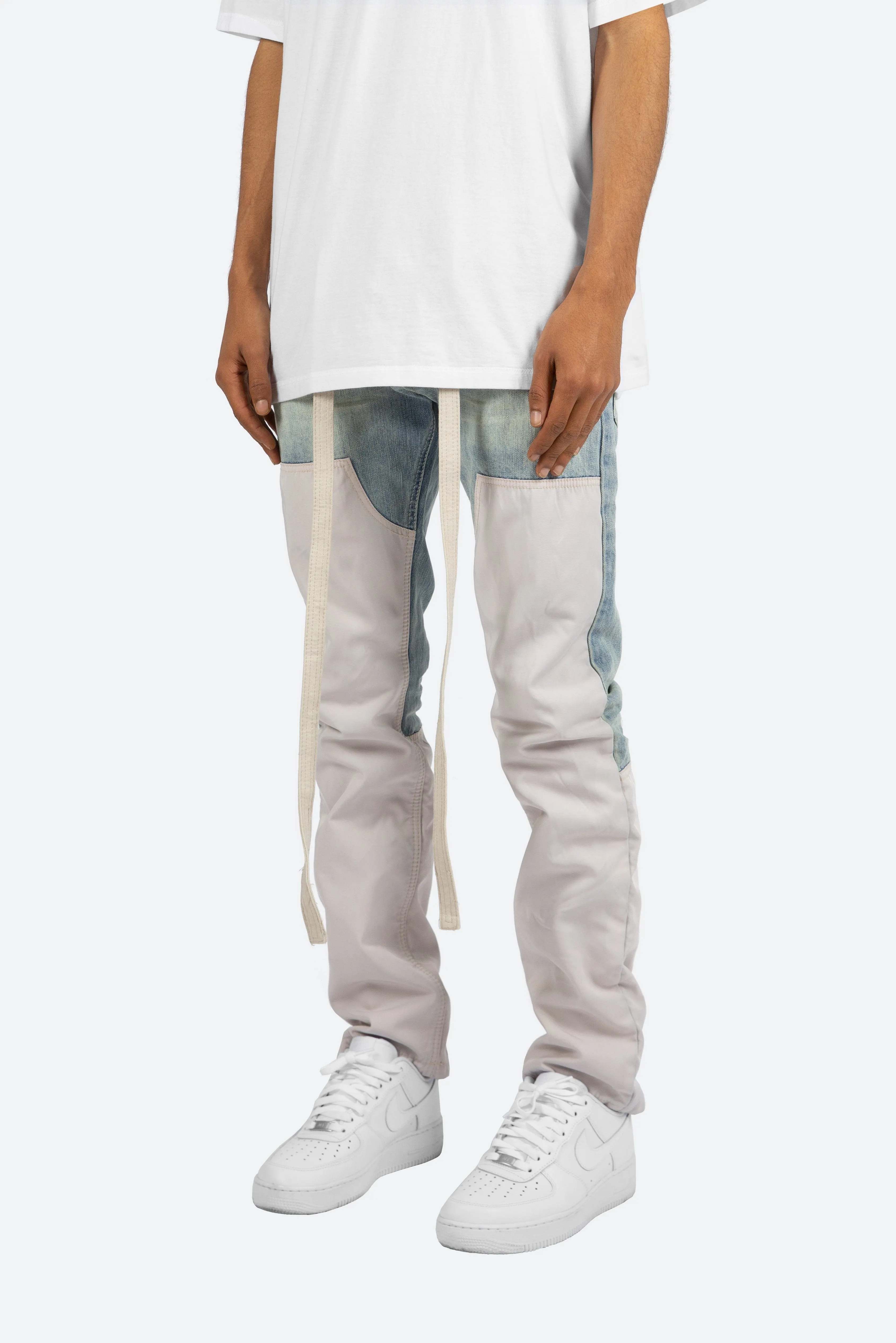 D187 Western Straight Denim - Blue/Natural