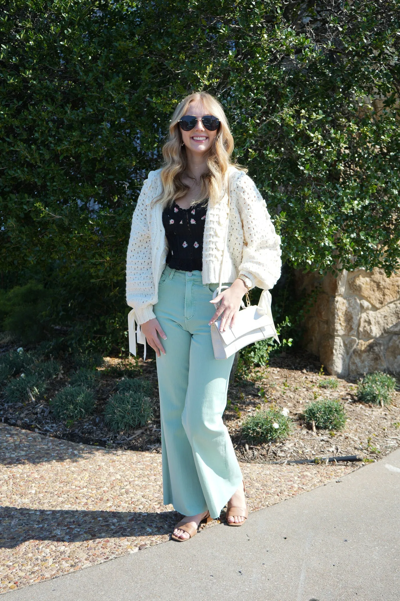 Fiona Wide Leg Super High Rise - Fresh Mint [Dear John Denim]