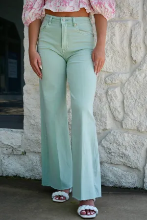 Fiona Wide Leg Super High Rise - Fresh Mint [Dear John Denim]