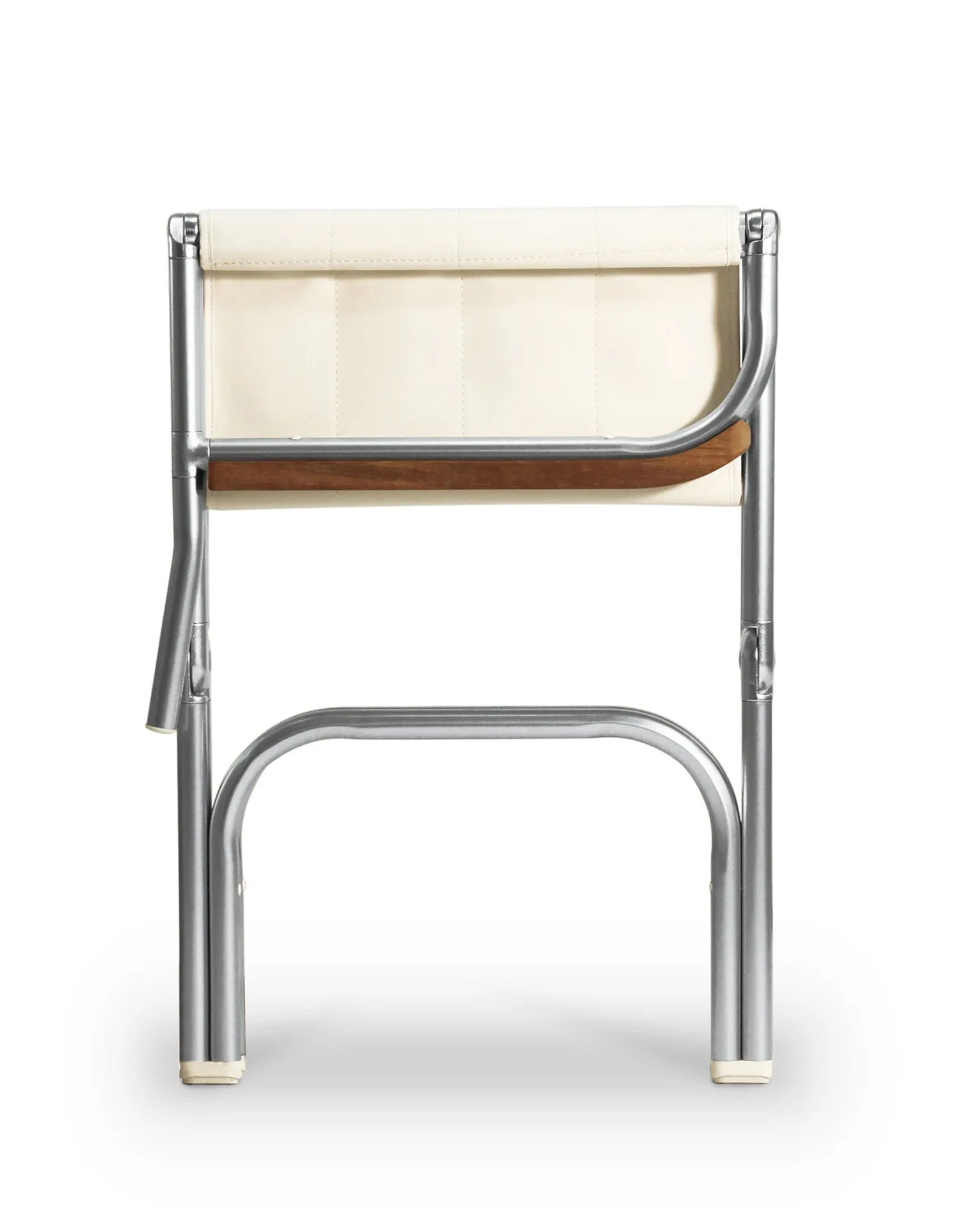 High-End Folding Aluminum Boat Chair  with Teak Armrests-A6000T