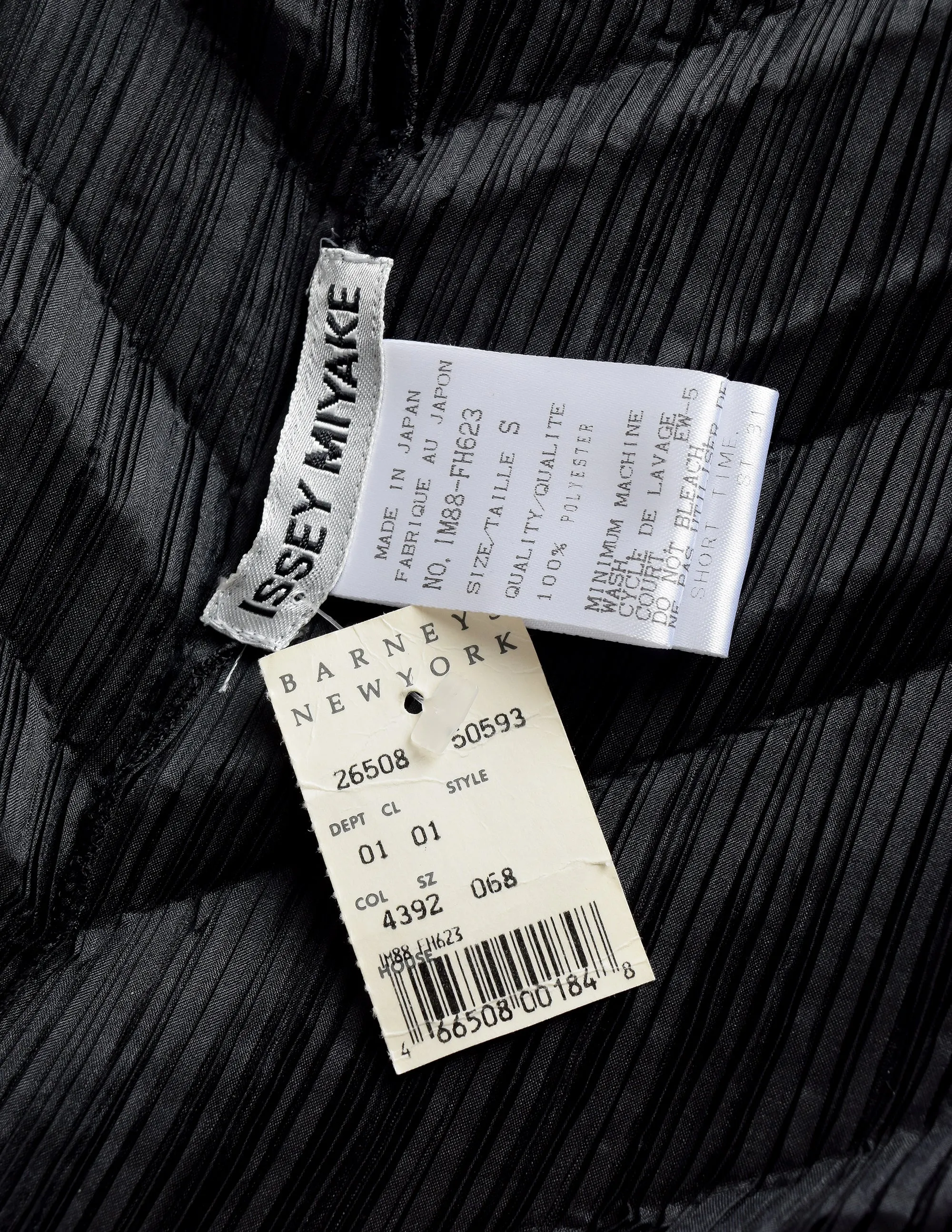 Issey Miyake Vintage Black Accordion Pleated Dress