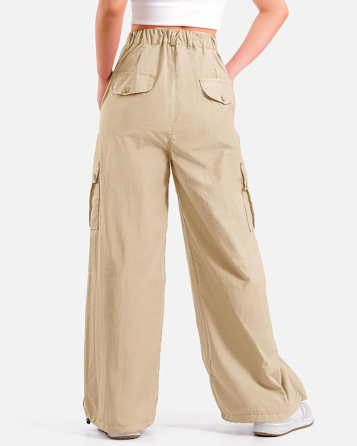 KEREDA Cargo Pants for Girls Parachute Baggy Joggers Pants Kids Clothes with Pockets 6-14Y