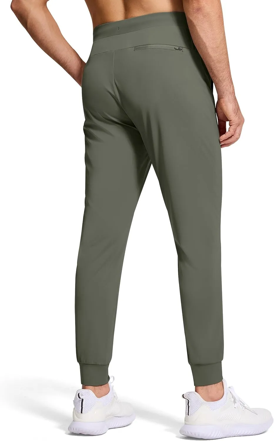 Mens Running Joggers Pants with 3 Pockets Slim Fit Stretch Drawstring Sweatpants for Athletic Traning Track Workout