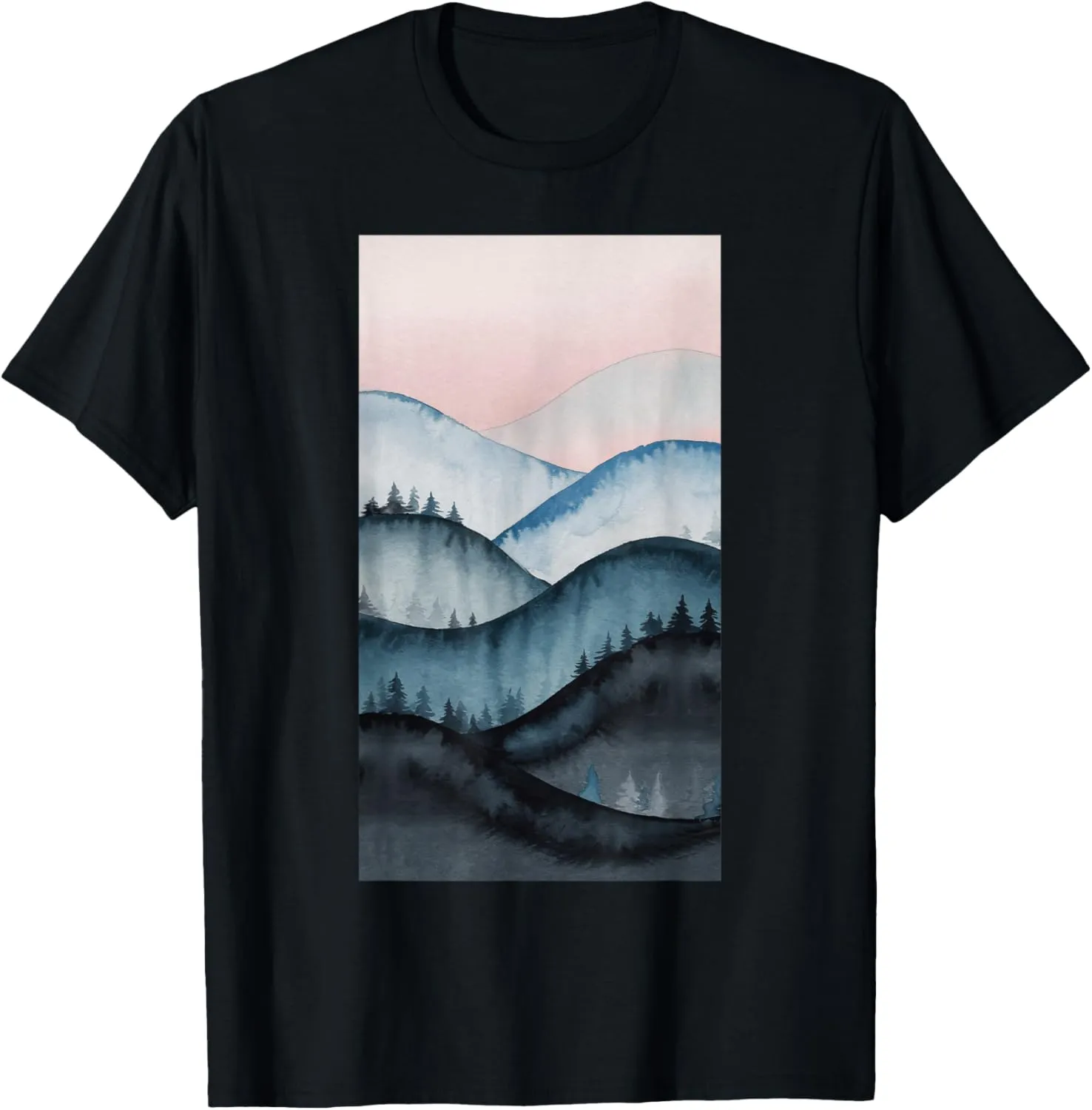 Mountains Mountain Abstract Art Abstract Landscape T-Shirt