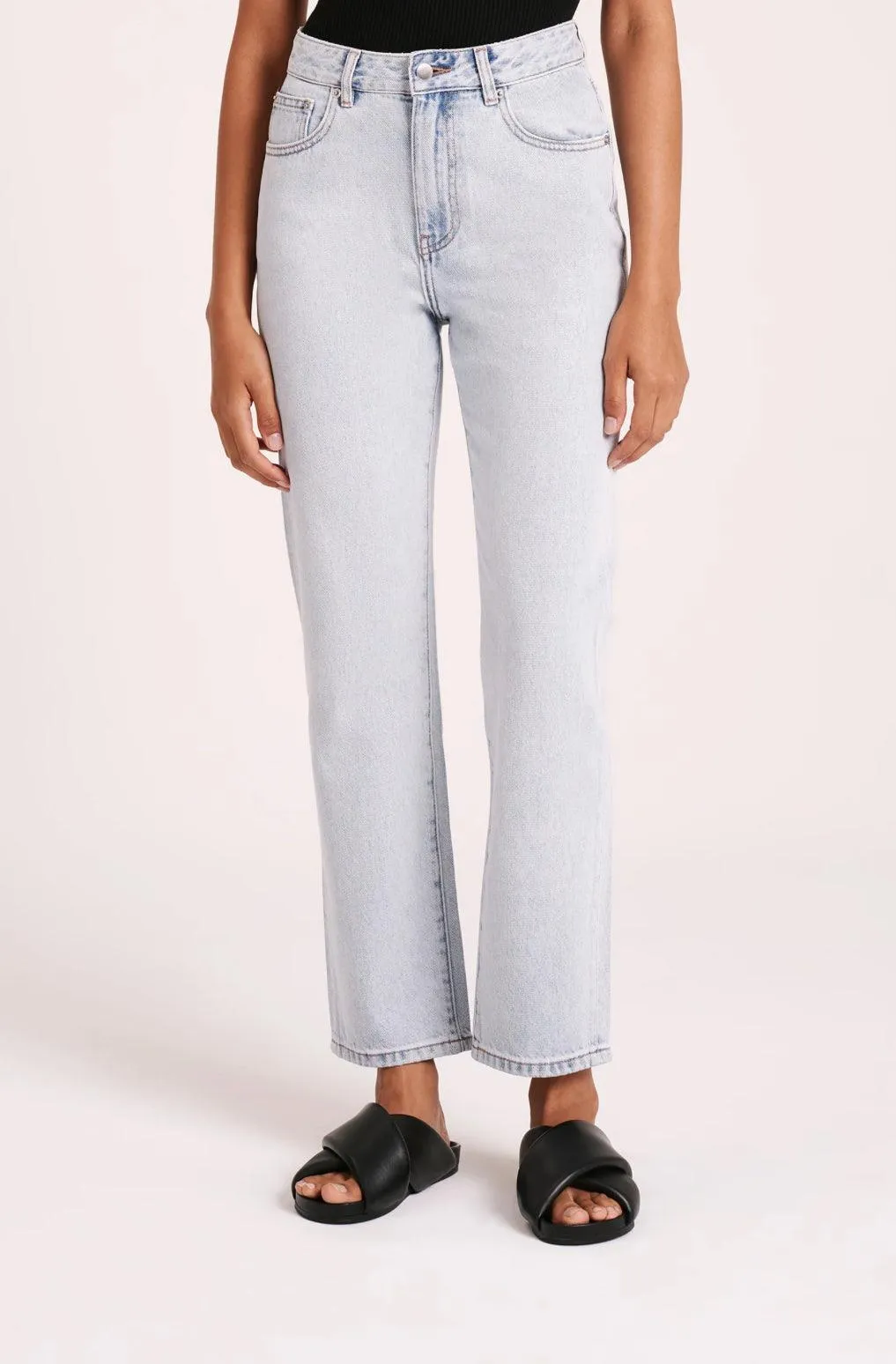 Nude Lucy Organic Straight Leg Jean in Clear Blue