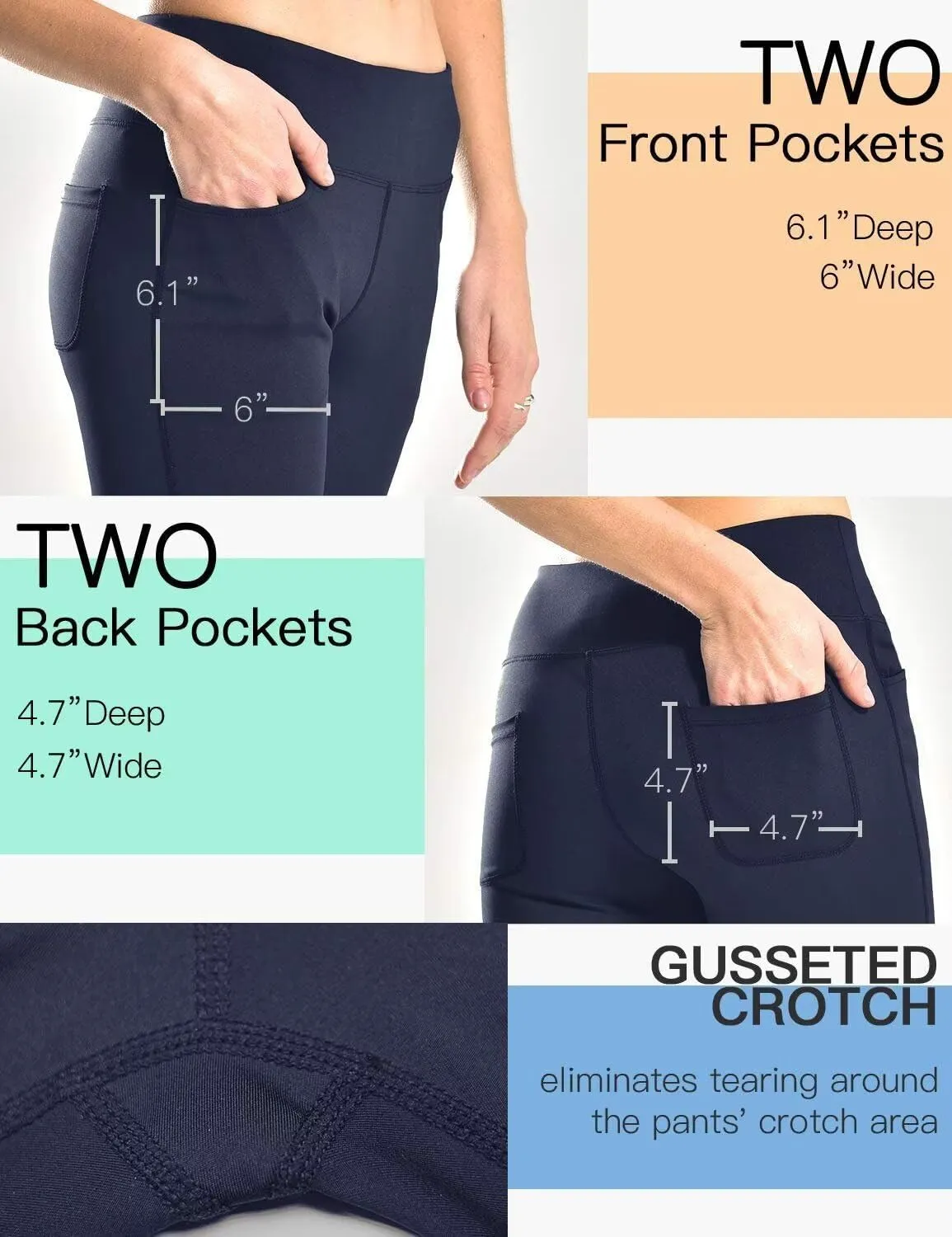 Safort Women's Yoga Pants Straight Leg Yoga Dress Pants 28"/30"/32"/34" Long Tall Inseam Stretch Slacks Pocket for Workout