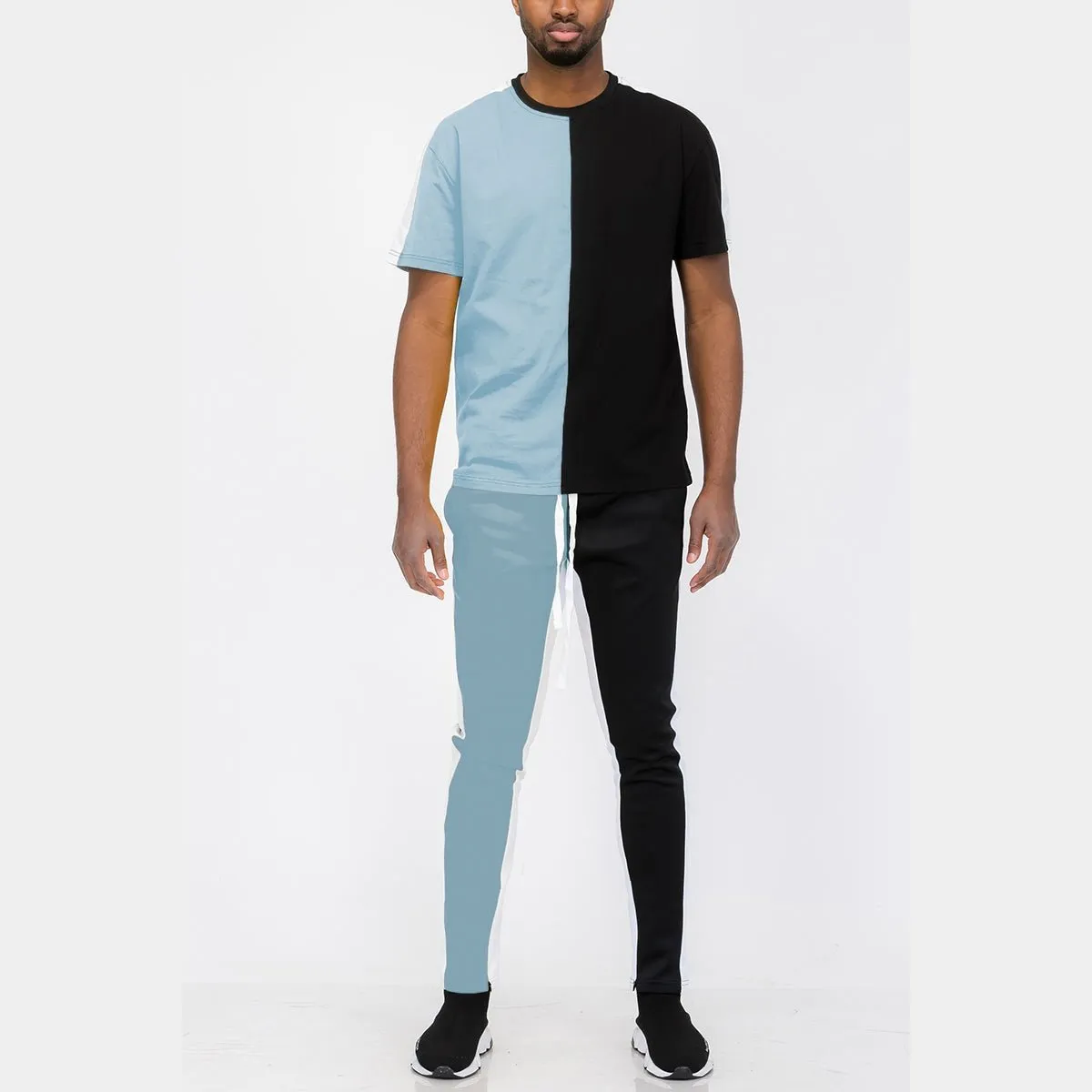 Sky & Blue Two Way Split T-shirt Set