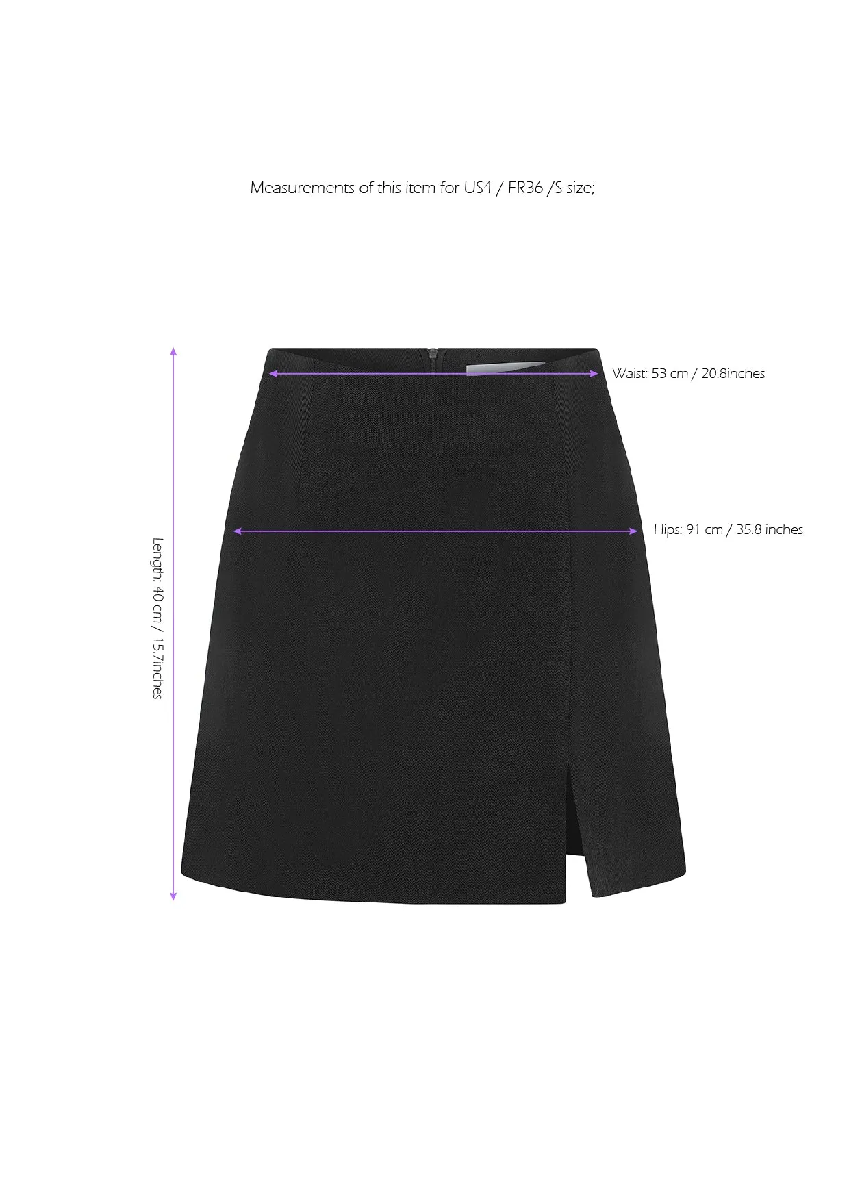 Vance Twill Mini Skirt In Black