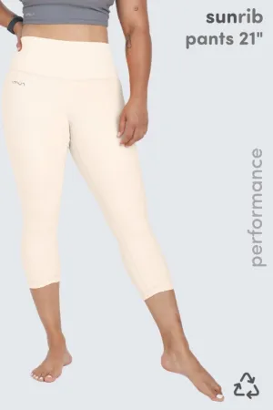 W Sun Rib Pants 21" - Natural