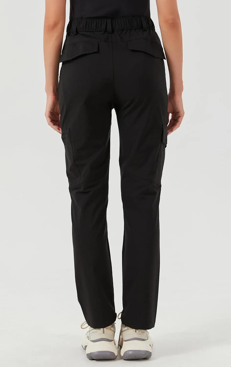 Women's Hiking Pants Quick Dry Lightweight Water Resistant Elastic Waist Cargo Pants for All Seasons