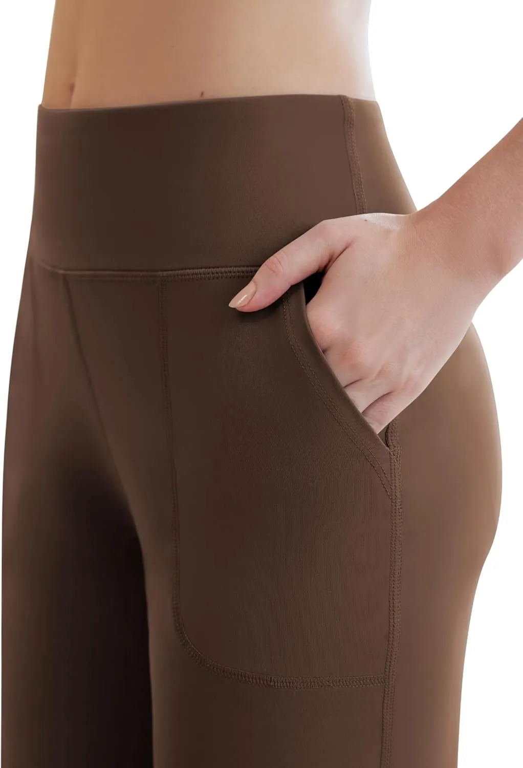 Womens Yoga Pants Wide Leg Work Dress Pants with Pockets Casual Lounge Trousers Elastic Waist Sweatpants