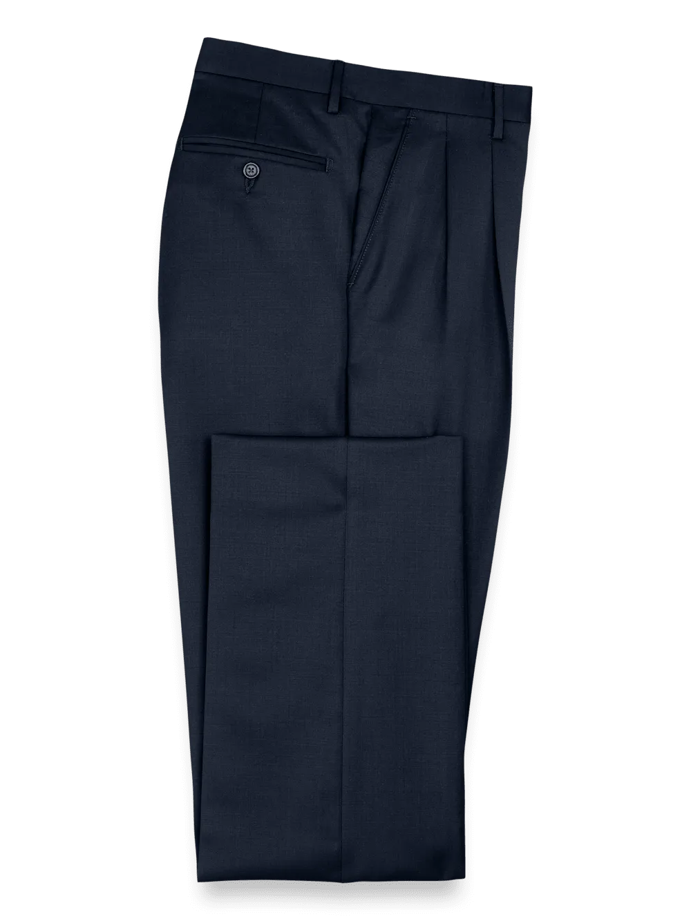 Wool Gabardine Pants - Dark Navy